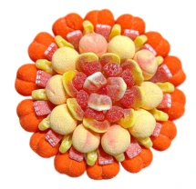 Солодкий Букет «Світанок» - вага 1 кг, оригінальний подарунковий букет з мармеладу та маршмелоу, Різнокольоровий (1096)