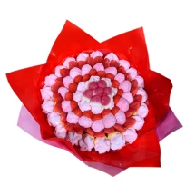 Солодкий Букет «Кохання» - вага 1 кг, оригінальний подарунковий букет з мармеладу та маршмелоу, Різнокольоровий (1045/9)