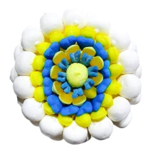 Солодкий Букет «Патріотичний» - вага 1 кг, оригінальний подарунковий букет з мармеладу та маршмелоу, Різнокольоровий (1062)