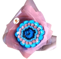 Солодкий Букет «Для НЬОГО» - вага 1 кг, оригінальний подарунковий букет з мармеладу та маршмелоу, Різнокольоровий (1043)