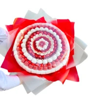 Солодкий Букет «Гармонія» - вага 1 кг, оригінальний подарунковий букет з мармеладу та маршмелоу, Різнокольоровий (1023/1)