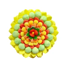 Солодкий Букет «Сонячний» - вага 1 кг, оригінальний подарунковий букет з мармеладу та маршмелоу, Різнокольоровий (1112/10)