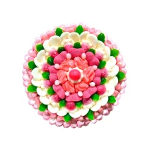 Солодкий Букет «Ніжність» - вага 1 кг, оригінальний подарунковий букет з мармеладу та маршмелоу, Різнокольоровий (1060/12)