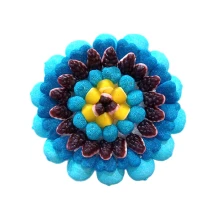 Солодкий Букет «Патріотичний» - вага 1 кг, оригінальний подарунковий букет з мармеладу та маршмелоу, Синій (1071/1)