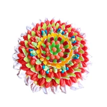 Солодкий Букет «Кохання» - вага 1 кг, оригінальний подарунковий букет з мармеладу та маршмелоу, Різнокольоровий (1045/1)