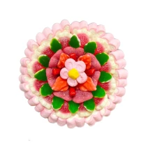 Солодкий Букет «Радість» - вага 1 кг, оригінальний подарунковий букет з мармеладу та маршмелоу, Різнокольоровий (1086/3)