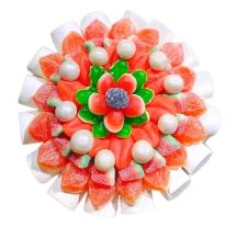 Солодкий Букет «Грація» - вага 1 кг, оригінальний подарунковий букет з мармеладу та маршмелоу, Різнокольоровий (1026)