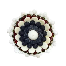 Солодкий Букет «Грація» - вага 1 кг, оригінальний подарунковий букет з мармеладу та маршмелоу, Різнокольоровий (1029/1)