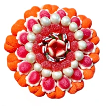 Солодкий Букет «Грація» - вага 1 кг, оригінальний подарунковий букет з мармеладу та маршмелоу, Різнокольоровий (1024)