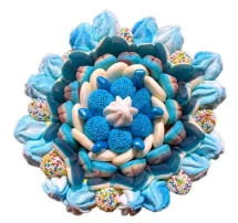 Солодкий Букет «Морський» - вага 1 кг, оригінальний подарунковий букет з мармеладу та маршмелоу, Різнокольоровий (1052)