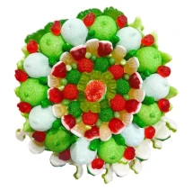 Солодкий Букет «Свіжість» - вага 1 кг, оригінальний подарунковий букет з мармеладу та маршмелоу, Різнокольоровий (1092)