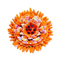 Солодкий Букет «Світанок» - вага 1 кг, оригінальний подарунковий букет з мармеладу та маршмелоу, Різнокольоровий (1097/10)