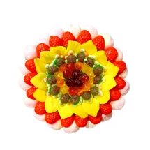 Солодкий Букет «Світанок» - вага 1 кг, оригінальний подарунковий букет з мармеладу та маршмелоу, Різнокольоровий (1097/3)