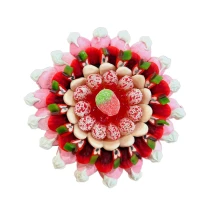 Солодкий Букет «Кохання» - вага 1 кг, оригінальний подарунковий букет з мармеладу та маршмелоу, Різнокольоровий (1045/8)