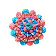 Солодкий Букет «Радість» - вага 1 кг, оригінальний подарунковий букет з мармеладу та маршмелоу, Різнокольоровий (1086/9)