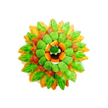 Солодкий Букет «Свіжість» - вага 1 кг, оригінальний подарунковий букет з мармеладу та маршмелоу, Різнокольоровий (1093/11)