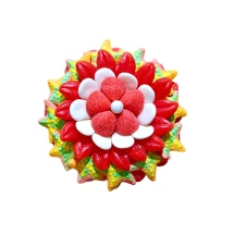 Солодкий Букет «Ніжність» - вага 1 кг, оригінальний подарунковий букет з мармеладу та маршмелоу, Різнокольоровий (1060/14)