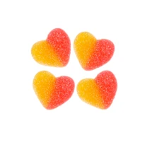 Серця в цукрі зі смаком персика -  жувальний мармелад – 100 грам JAKE (waga18/1)