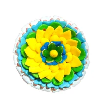 Солодкий Букет «Сонячний» - вага 1 кг, оригінальний подарунковий букет з мармеладу та маршмелоу, Різнокольоровий (1112/2)