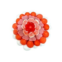 Солодкий Букет «Світанок» - вага 1 кг, оригінальний подарунковий букет з мармеладу та маршмелоу, Різнокольоровий (1097/7)