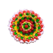 Солодкий Букет «Ніжність» - вага 1 кг, оригінальний подарунковий букет з мармеладу та маршмелоу, Різнокольоровий (1060/13)