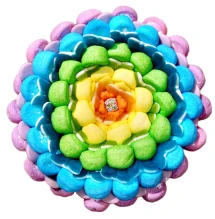 Солодкий Букет «Свіжість» - вага 1 кг, оригінальний подарунковий букет з мармеладу та маршмелоу, Різнокольоровий (1016)