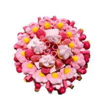 Солодкий Букет «Кохання» - вага 1 кг, оригінальний подарунковий букет з мармеладу та маршмелоу, Різнокольоровий (1045/10)