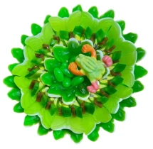 Солодкий Букет «Радість» - вага 1 кг, оригінальний подарунковий букет з мармеладу та маршмелоу, Різнокольоровий (1084)