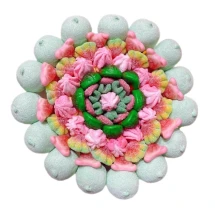 Солодкий Букет «Гармонія» - вага 1 кг, оригінальний подарунковий букет з мармеладу та маршмелоу, Різнокольоровий (1022)