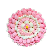 Солодкий Букет «Ніжність» - вага 1 кг, оригінальний подарунковий букет з мармеладу та маршмелоу, Різнокольоровий (1060/8)