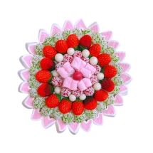 Солодкий Букет «Ніжність» - вага 1 кг, оригінальний подарунковий букет з мармеладу та маршмелоу, Різнокольоровий (1060/10)