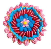 Солодкий Букет «Ніжність» - вага 1 кг, оригінальний подарунковий букет з мармеладу та маршмелоу, Різнокольоровий (1055)