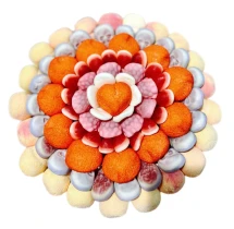 Солодкий Букет «Світанок» - вага 1 кг, оригінальний подарунковий букет з мармеладу та маршмелоу, Різнокольоровий (1095)