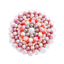 Солодкий Букет «Ніжність» - вага 1 кг, оригінальний подарунковий букет з мармеладу та маршмелоу, Різнокольоровий (1060/3)