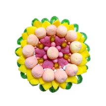 Солодкий Букет «Світанок» - вага 1 кг, оригінальний подарунковий букет з мармеладу та маршмелоу, Різнокольоровий (1097/2)