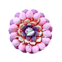 Солодкий Букет «Пурпурний» - вага 1 кг, оригінальний подарунковий букет з мармеладу та маршмелоу, Різнокольоровий (1078/1)